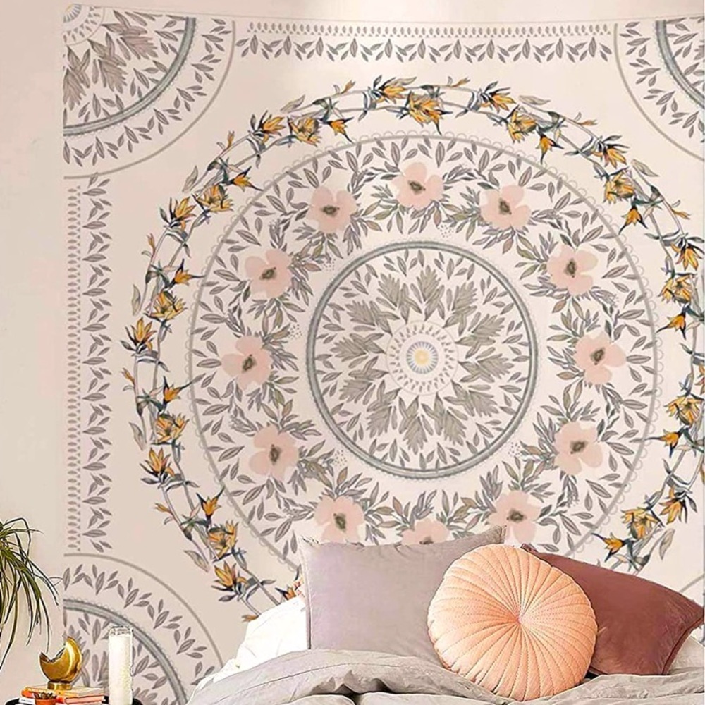Bohemian/Indie Mandala Floral Pattern Tapestry